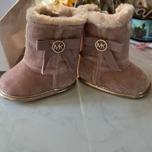 Michael Kors baby booties , blush color